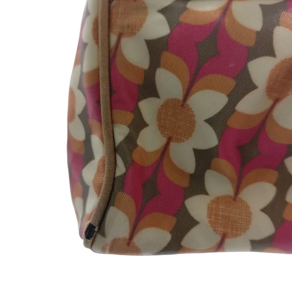 Fossil Brown and Pink Tote Bag with Leather Handles - Picture 5 of 6